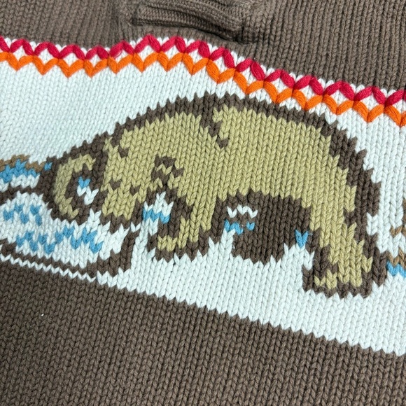 Genuine Kids From Osh Kosh Brown Elephant Sweater Size 4T - Picture 5 of 7